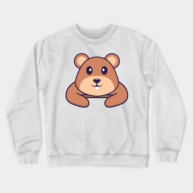 Cute squirrel is sitting. Crewneck Sweatshirt by kolega